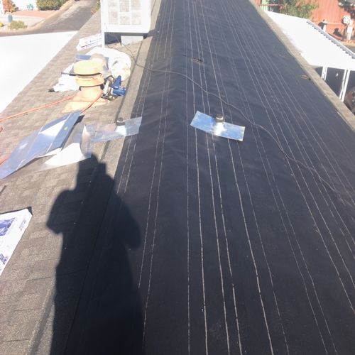 Partially finisher re-roofed repair