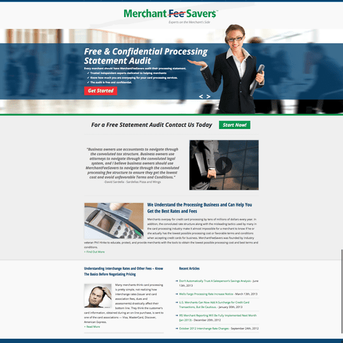 Merchant Fee Savers - Custom WordPress Theme