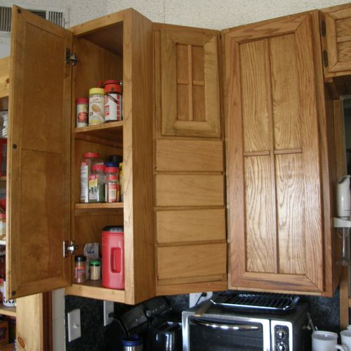 Upper kitchen cabinets