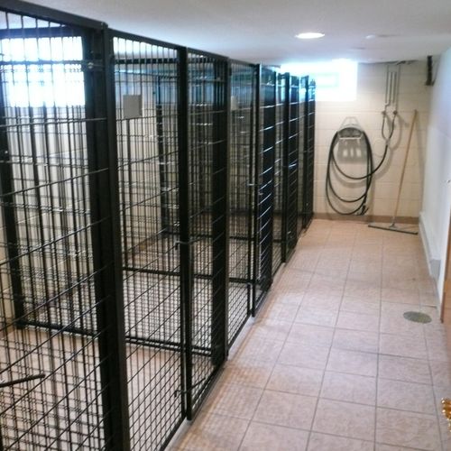 New kennel we installed with new ceramic tile.
 Ge
