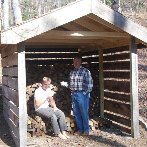 Custom wood shed