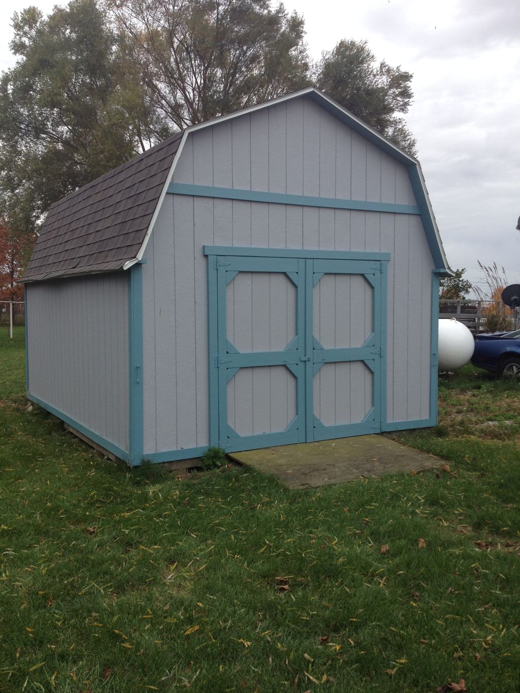 Shed door rebuild, paint