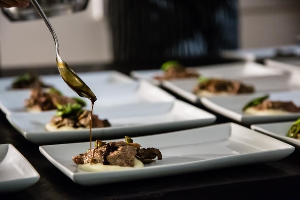 Coconut Milk Braised Lamb Belly, Morrel Mushrooms,