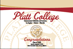 Client: Platt College
Commencement Program 2013
Ph