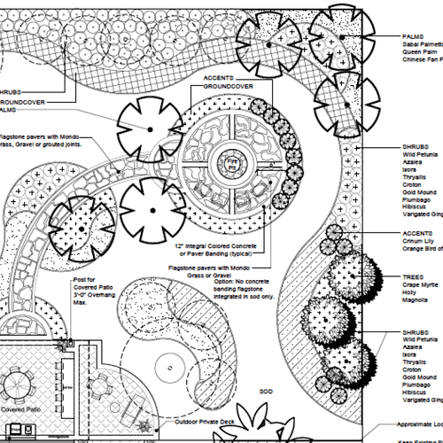 Patio, Fire-pit, and Planting Plan