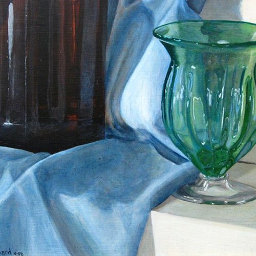Observational Oil Painting of Glass Still Life