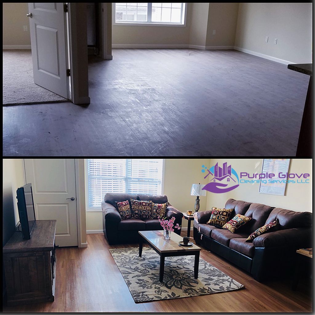 Post construction clean up on floors 