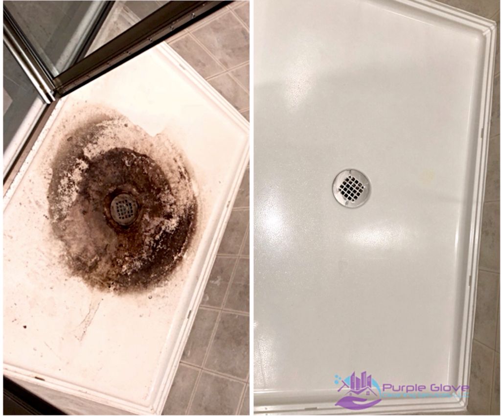 Rust settle in shower removed 