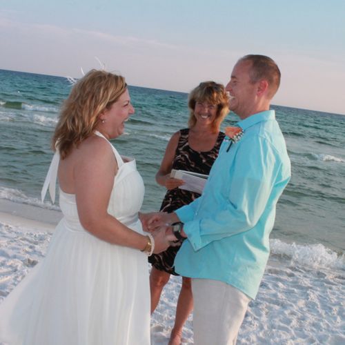 Having your ceremony on the beach is romantic and 