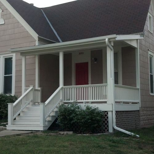 Exterior revitalization with new handrails and sta