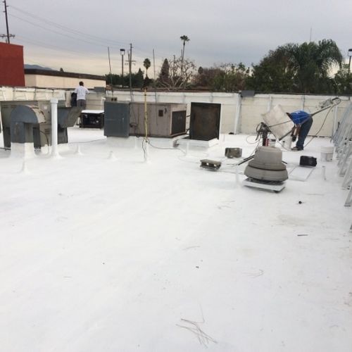 Energy efficient roof coating