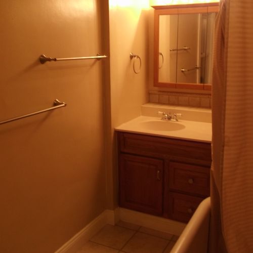 This is a picture of a bathroom that I remodeled, 