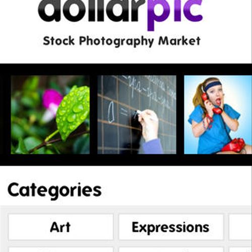 Dollarpic Stock Photography Marketplace (iOS app &