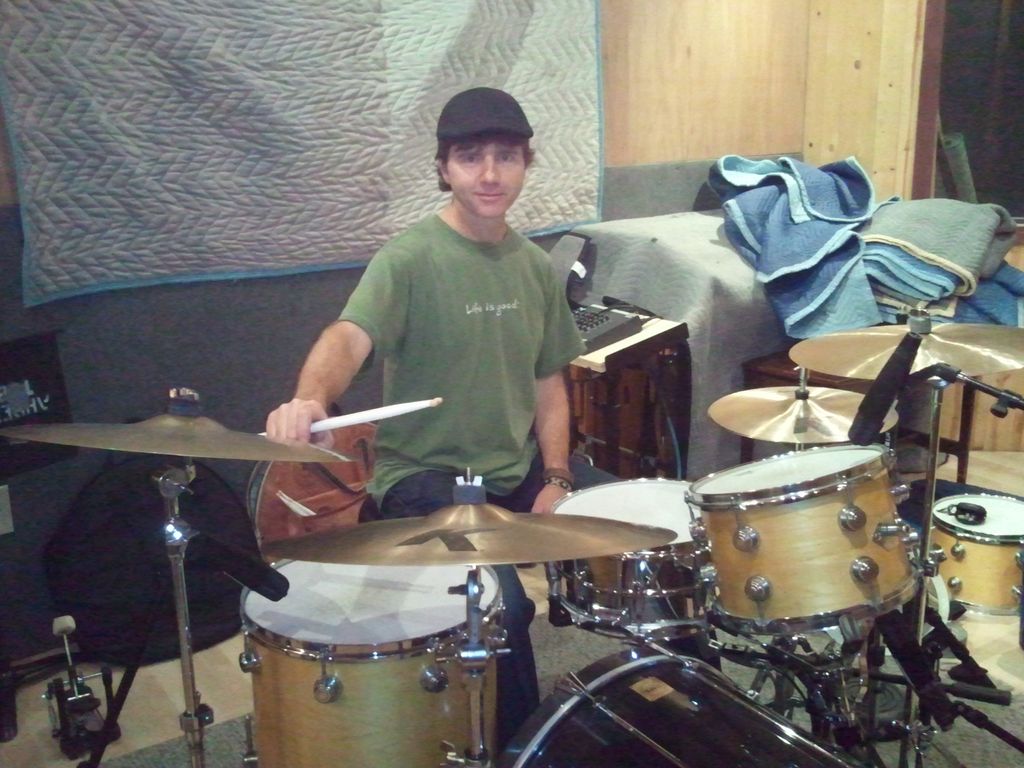 Toby in the studio recording Ezekiel Jay's CD with