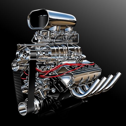 HEMI Engine Illustration.