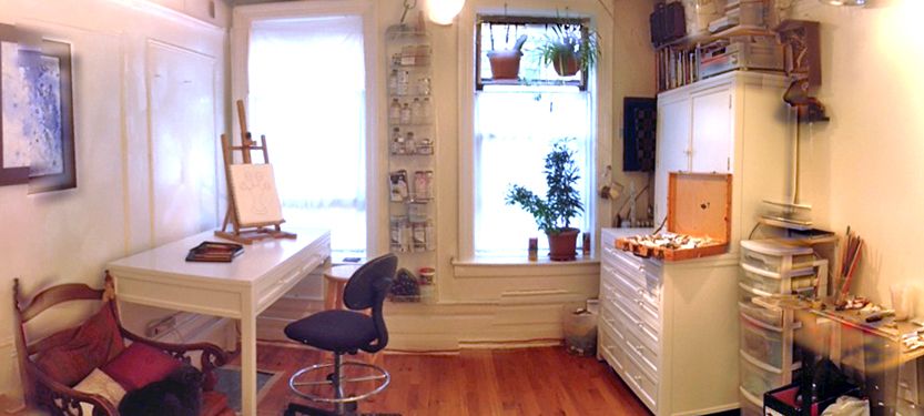 Panorama of my Brooklyn Studio.