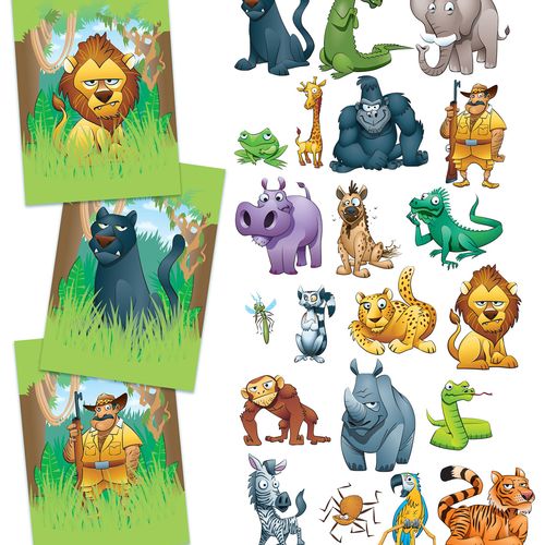 Animal Illustrations for Card Game