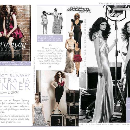 Editorial Design for Juli Grbac of Project Runway.