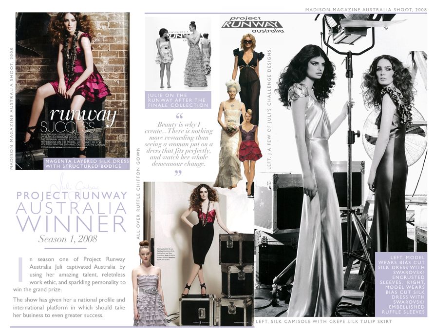 Editorial Design for Juli Grbac of Project Runway.