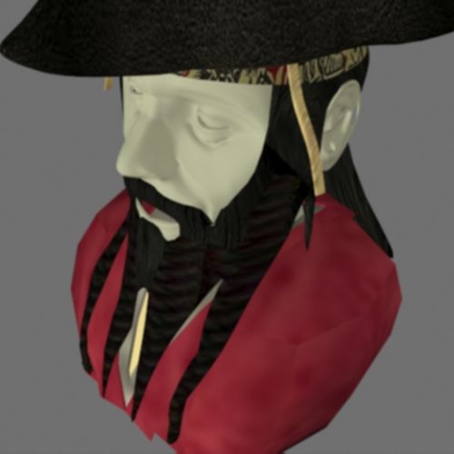(A work in progress) Bust of Blackbeard.