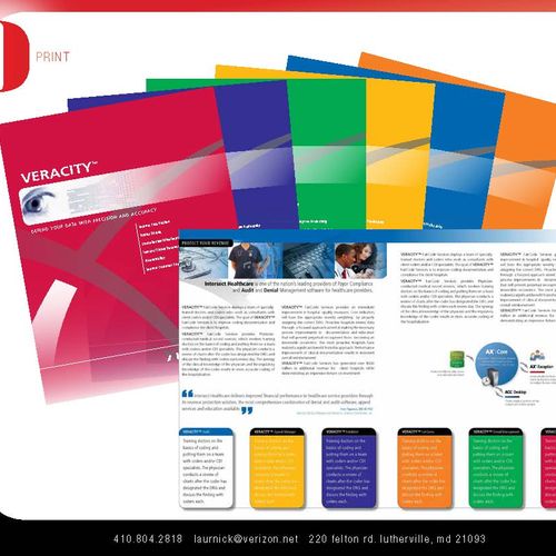 Design for Marketing Brochures for INTERSECT HEALT