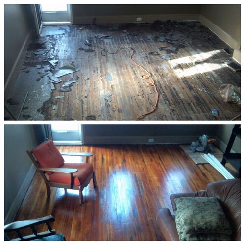 150 year old floors brought back to life