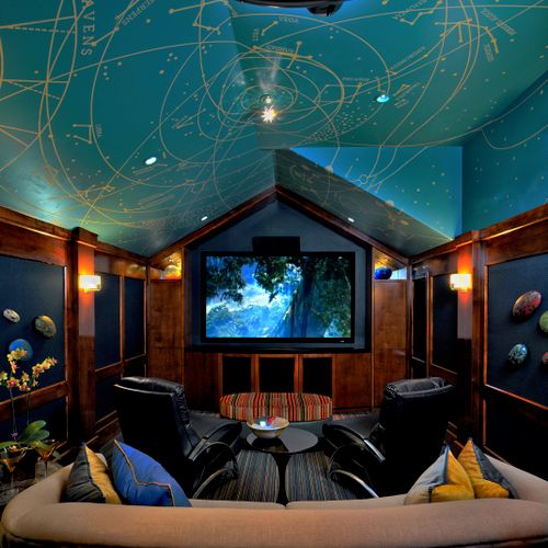 This award winning  media room was created out of 