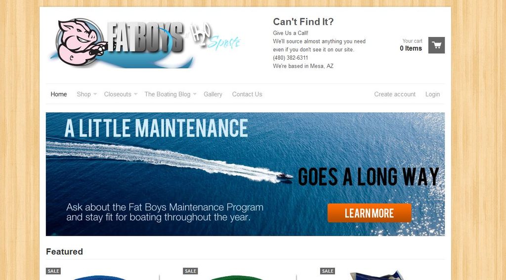 Created a custom boating site