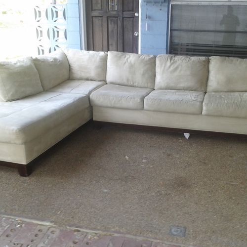 After photo of sectional. Went from curb side read