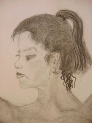 figure drawing, charcoal