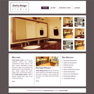 Custom designed Wordpress website for DC-area arch