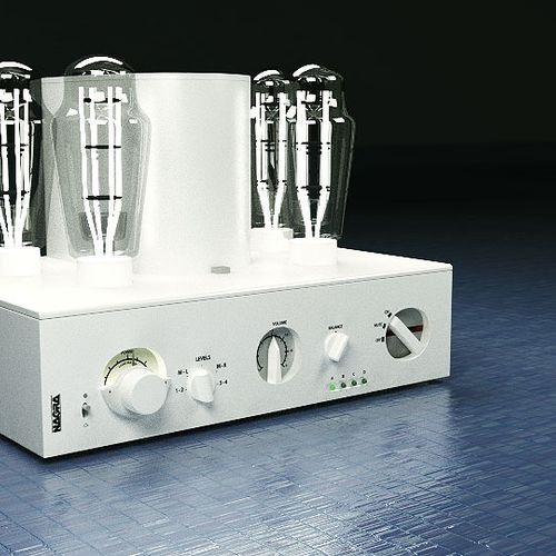 3d model illustration of a amplifier