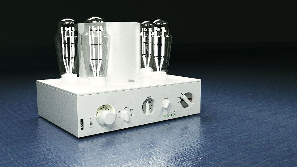 3d model illustration of a amplifier