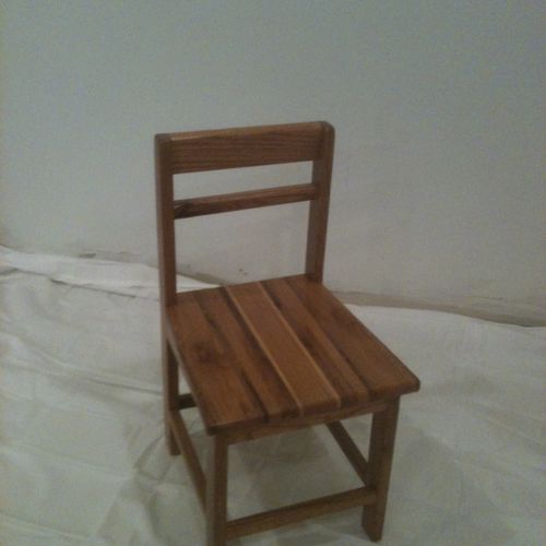 Kids chair from firewood