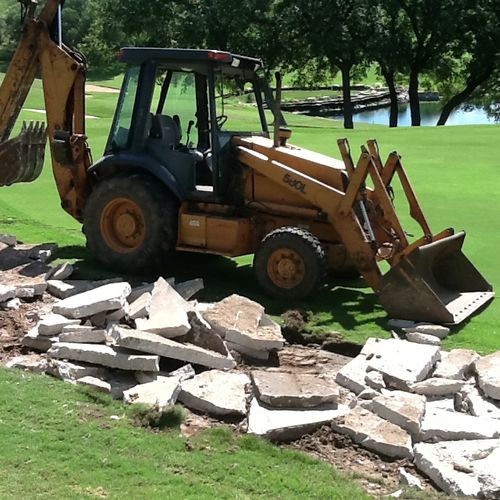 River Place County Club: Cart path demolition, Ins