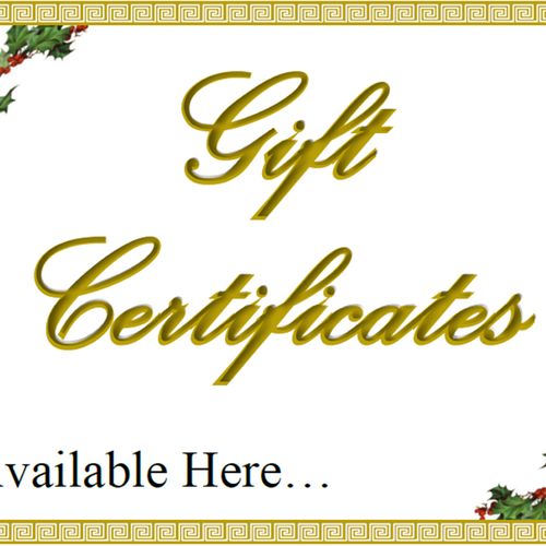 Contact me to get a Gift Certificate for a very im