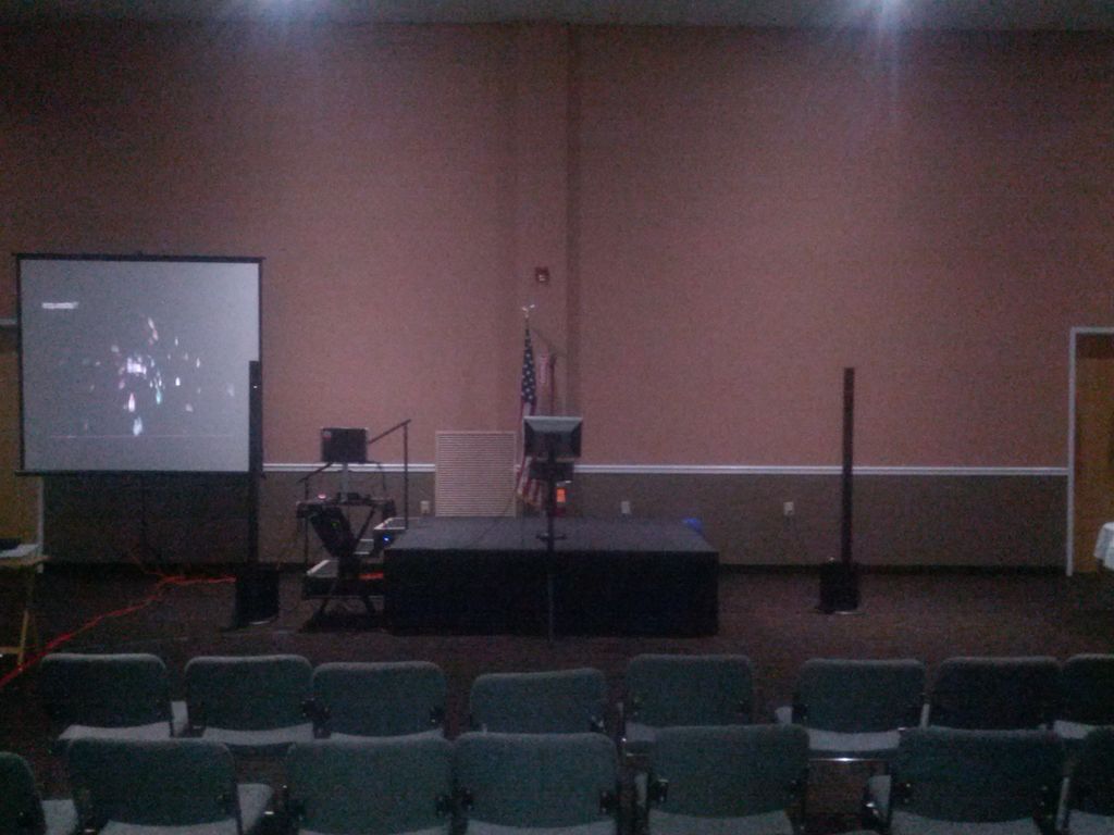 Our larger setup, this works for bigger spaces. In