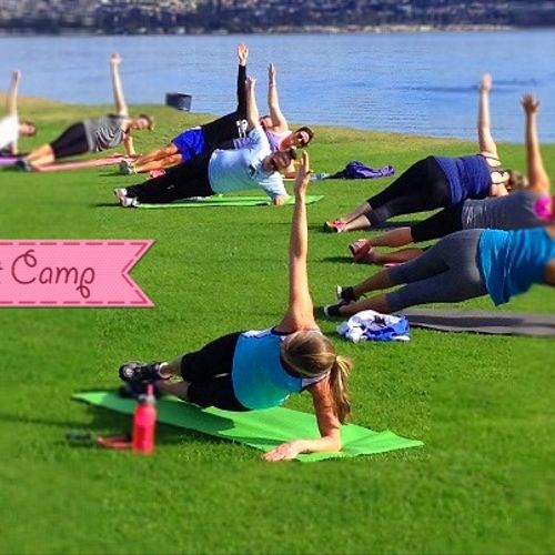One of our park and beach boot camps on a beautifu