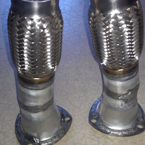 custom Mandrel exhaust with Stainless flex pipes