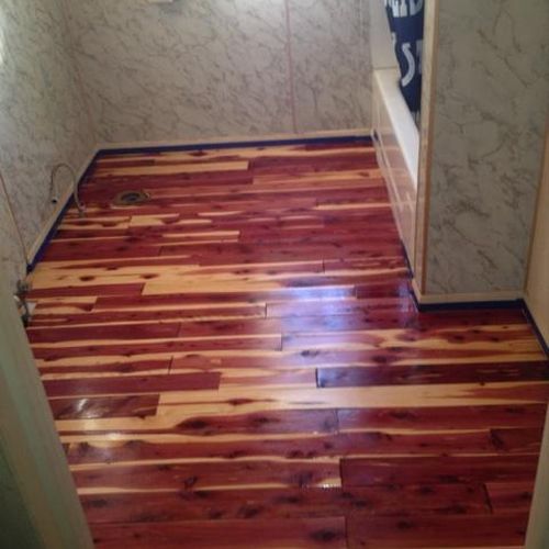Cedar flooring