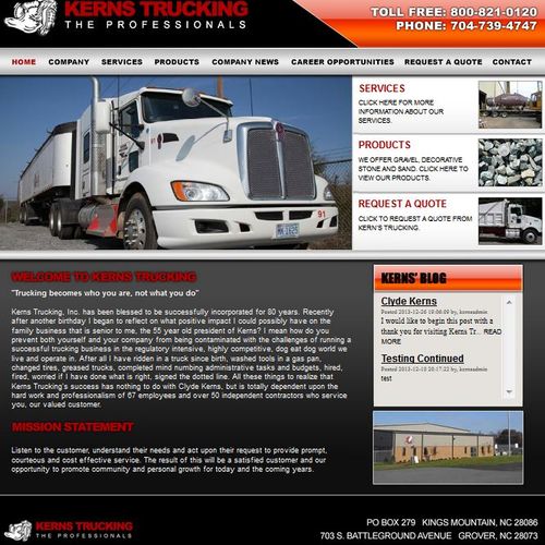 Kerns Trucking Website
www.kernstrucking.com