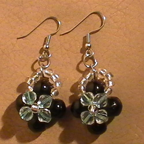 Four pedal flower earrings