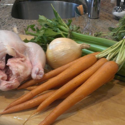 Getting ready to make some chicken soup