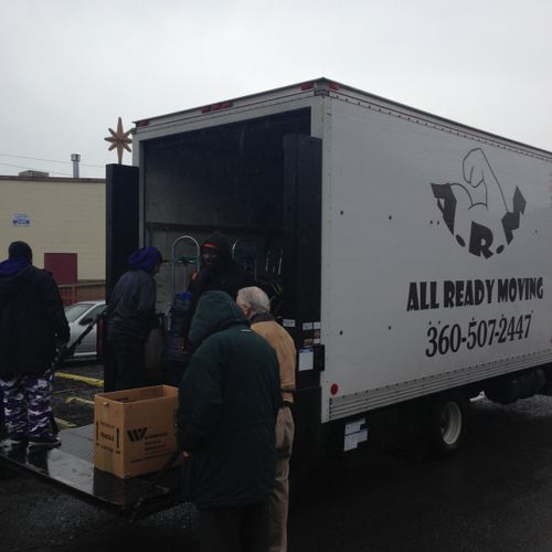 December 2013 Food & Clothing drive for the local 