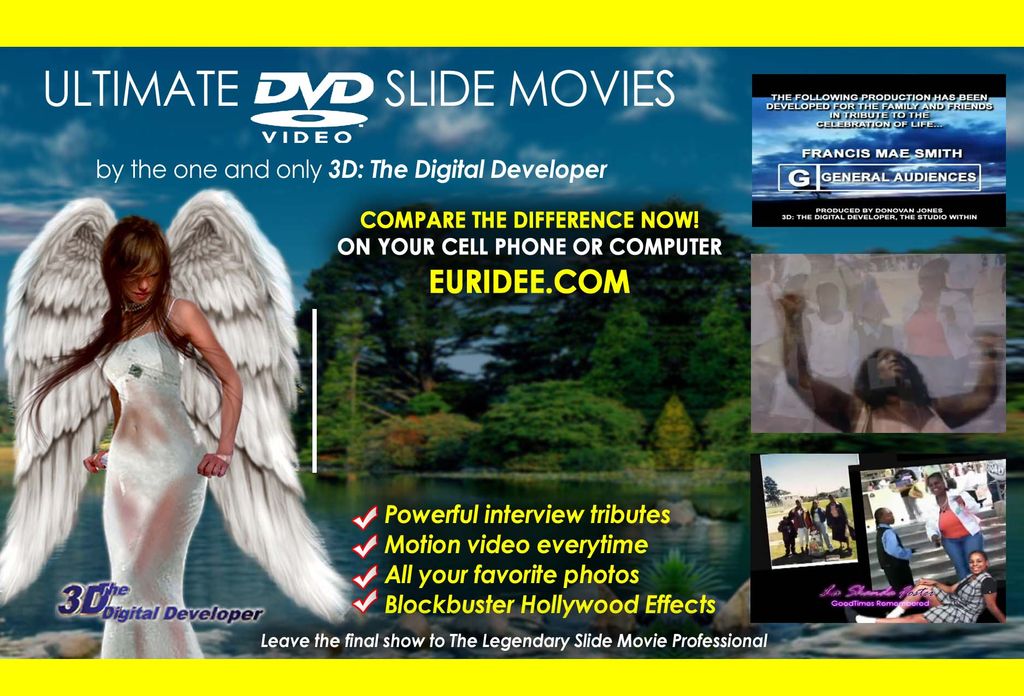 Postcard I created for my DVD Slide show business