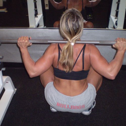 Wow! squatting low hits your gluts and hamstrings.