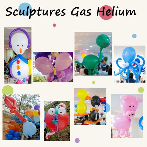 Sculptures with gas helium