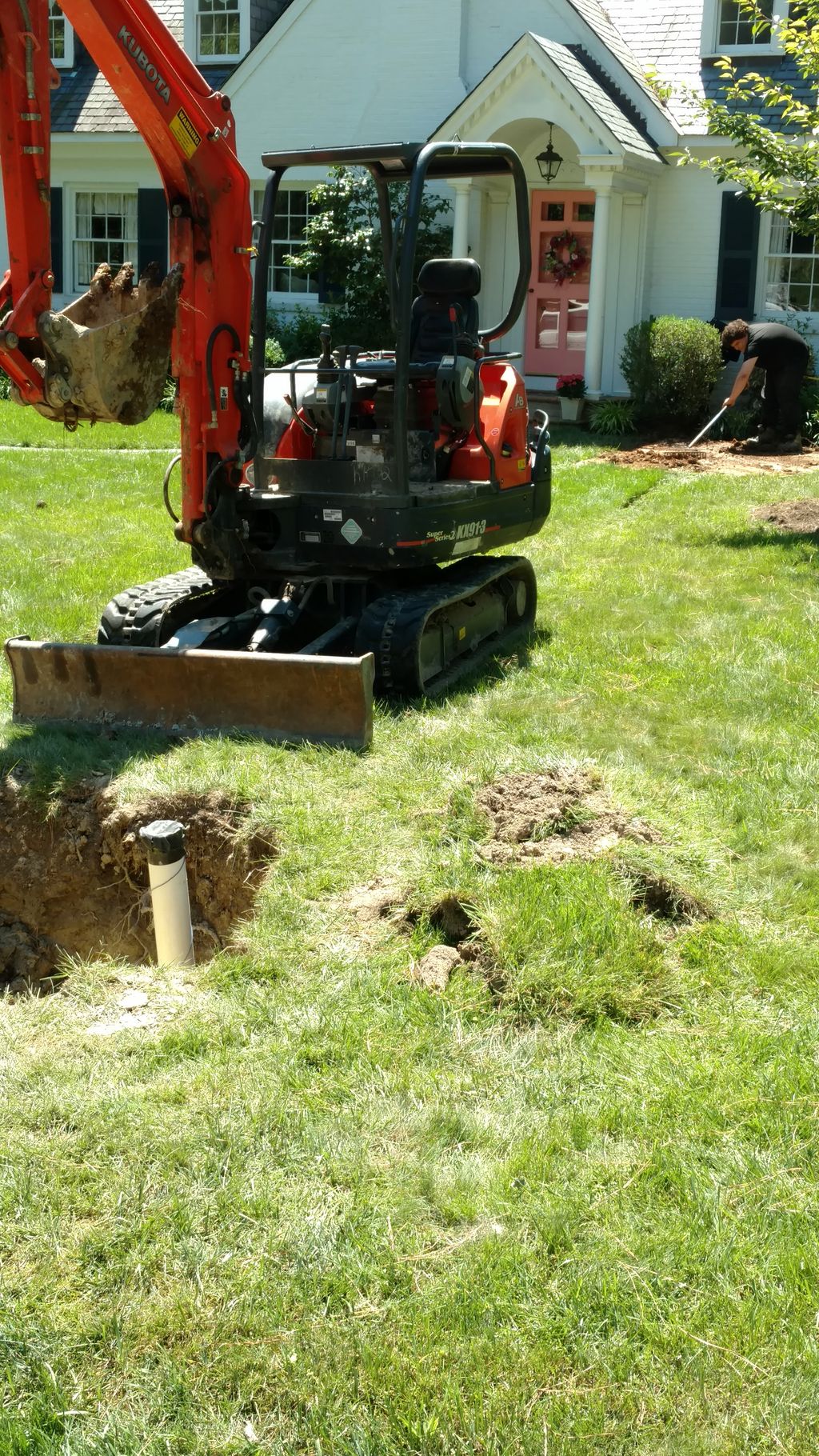 access hole for sewer bursting 