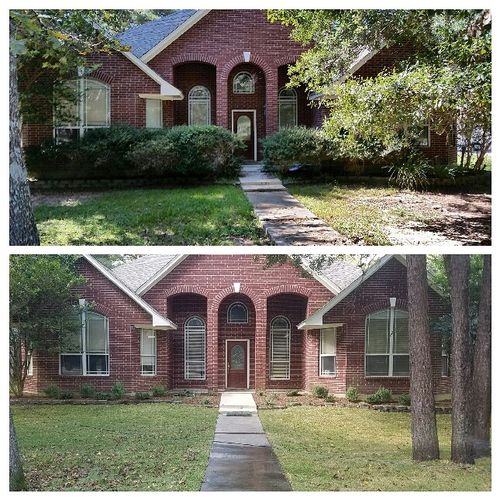Top: before 
Bottom: after
work included tree trim
