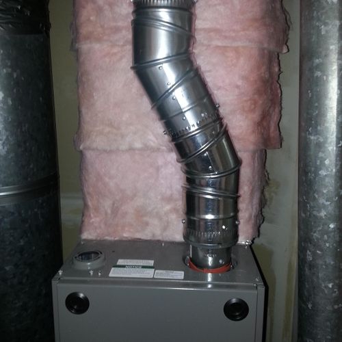 Rheem upflow furnace installation - 2